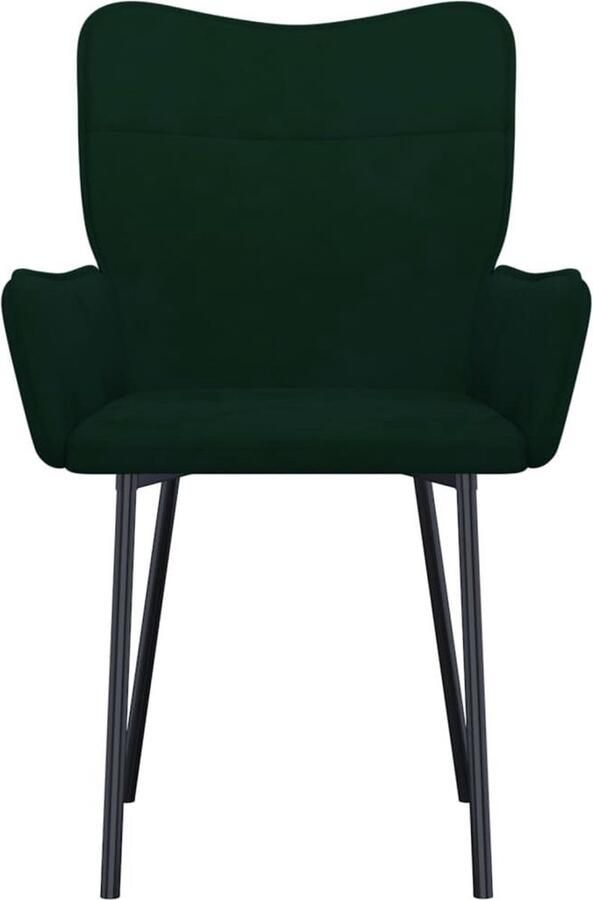 VidaXL -Eetkamerstoelen-2-st-fluweel-donkergroen - Foto 5