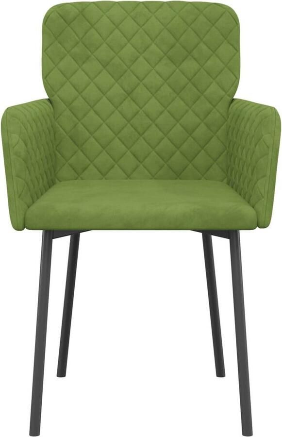 VidaXL -Eetkamerstoelen-2-st-fluweel-lichtgroen - Foto 5