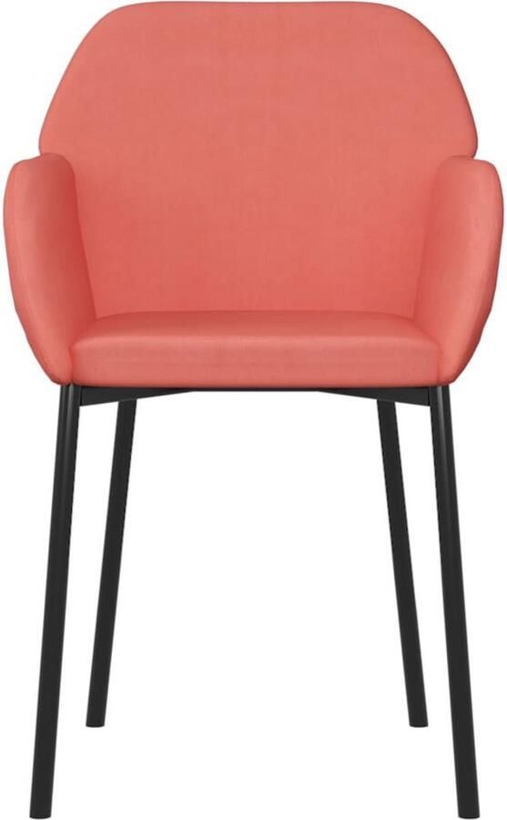 VidaXL -Eetkamerstoelen-2-st-fluweel-roze - Foto 2