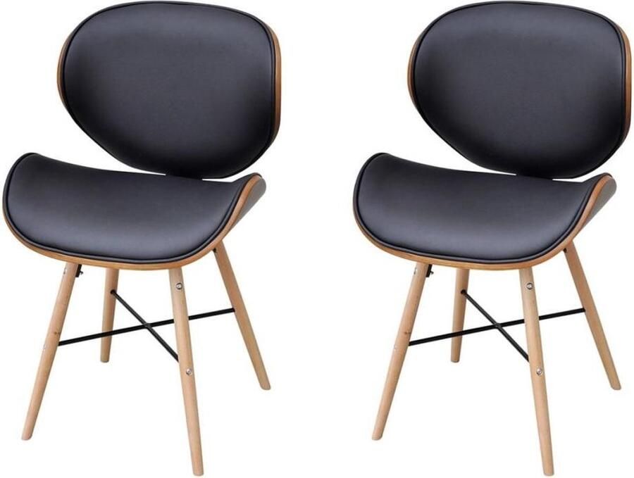 Vida XL vidaXL Eetkamerstoelen 2 st gebogen hout en kunstleer-VXL-270546 - Foto 5