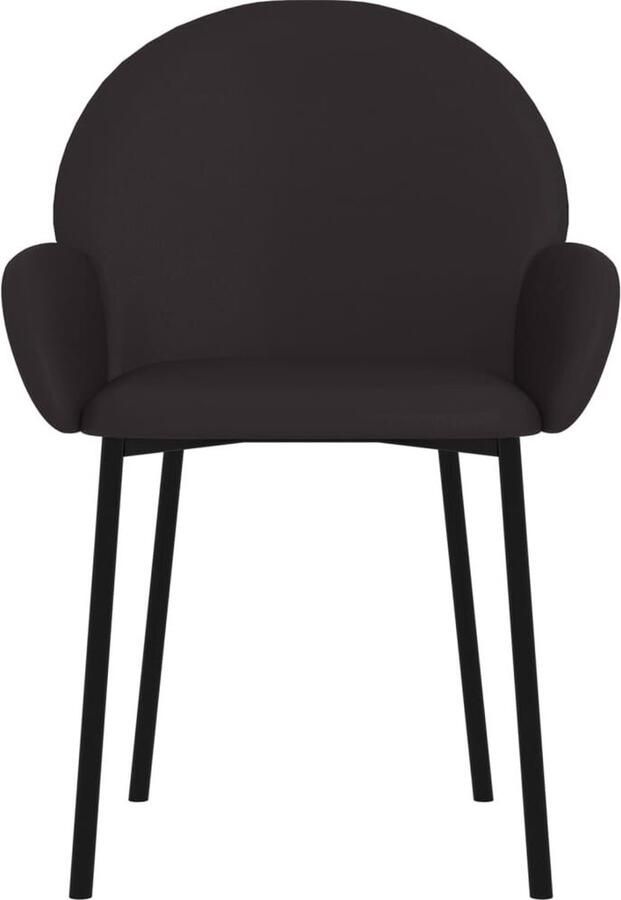 VidaXL -Eetkamerstoelen-2-st-kunstleer-zwart - Foto 2