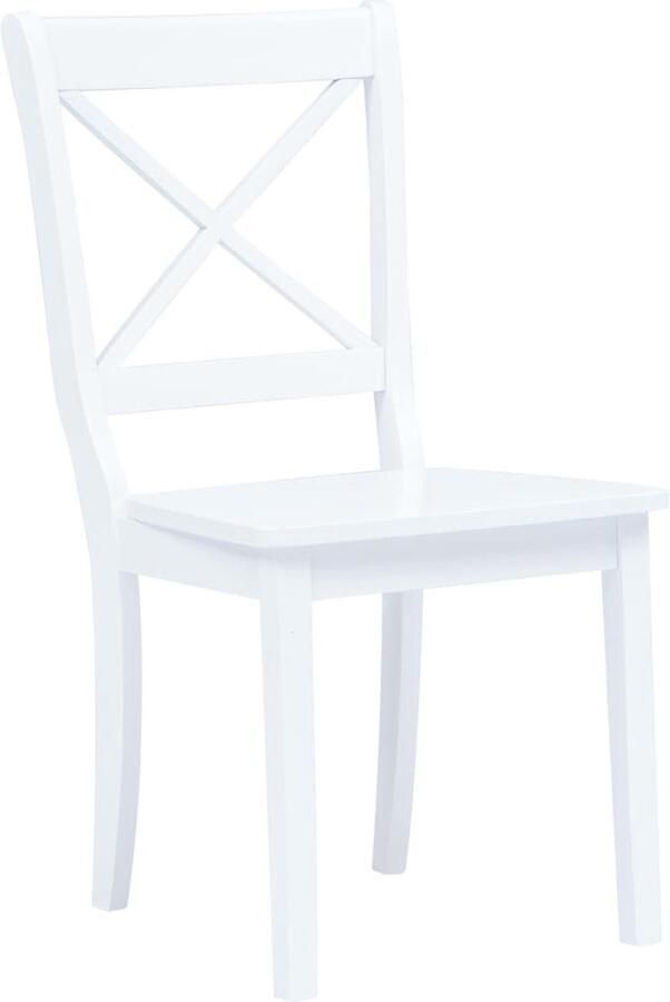 VidaXL Eetkamerstoelen 2 st Massief rubberwood wit Eetkamerstoelen Rubberwood Meubels Witte Stoelen Moderne Stoelen Comfortabele Stoelen Dining Chairs Kitchen Chairs Salontafel Woonkamermeubilair