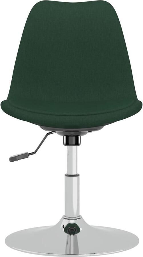 VidaXL -Eetkamerstoelen-4-st-draaibaar-stof-donkergroen - Foto 3