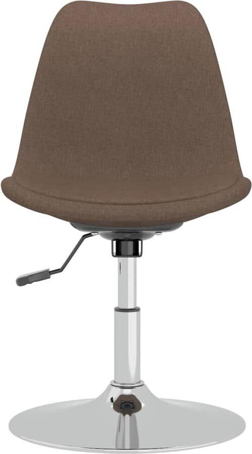 VidaXL -Eetkamerstoelen-4-st-draaibaar-stof-taupe - Foto 2