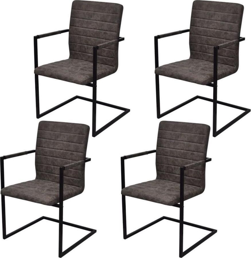 Vida XL Eetkamerstoelen 4 st kunstleer bruin SKU: V270553 - Foto 3