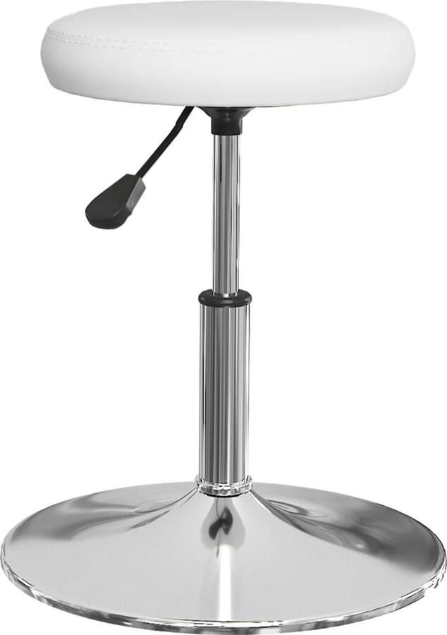 VidaXL Eetkamerstoelen 4 st Kunstleer Wit Eettafelstoel Eetkamerstoel Keukentool Kunstleder Stoel Witte Stoel