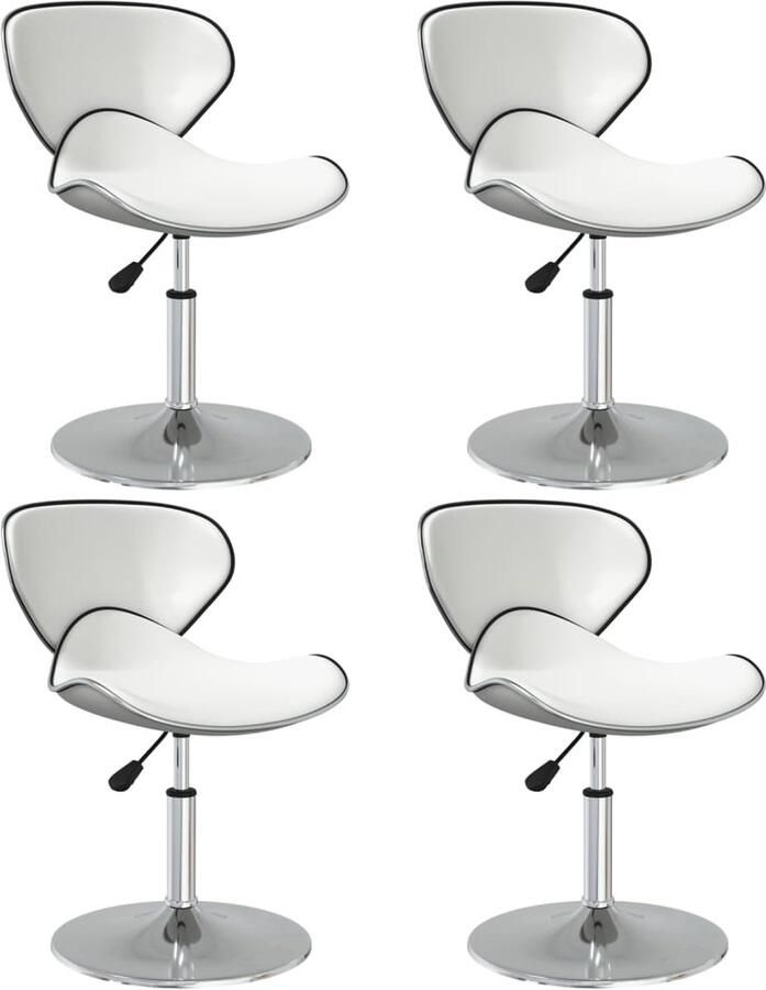 Vida XL vidaXL Eetkamerstoelen 4 st kunstleer wit-VXL-270163 - Foto 10