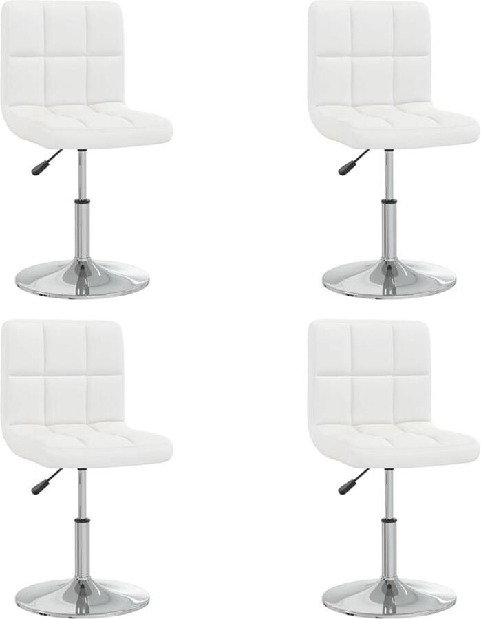 VidaXL Eetkamerstoelen 4 st kunstleer wit - Foto 2