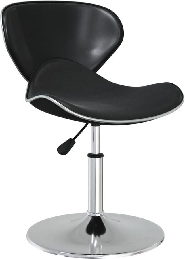 VidaXL Eetkamerstoelen 4 st kunstleer zwart Eettafelstoel Eetkamerstoel Designstoel Zwarte Stoel Kunstlederen Stoel