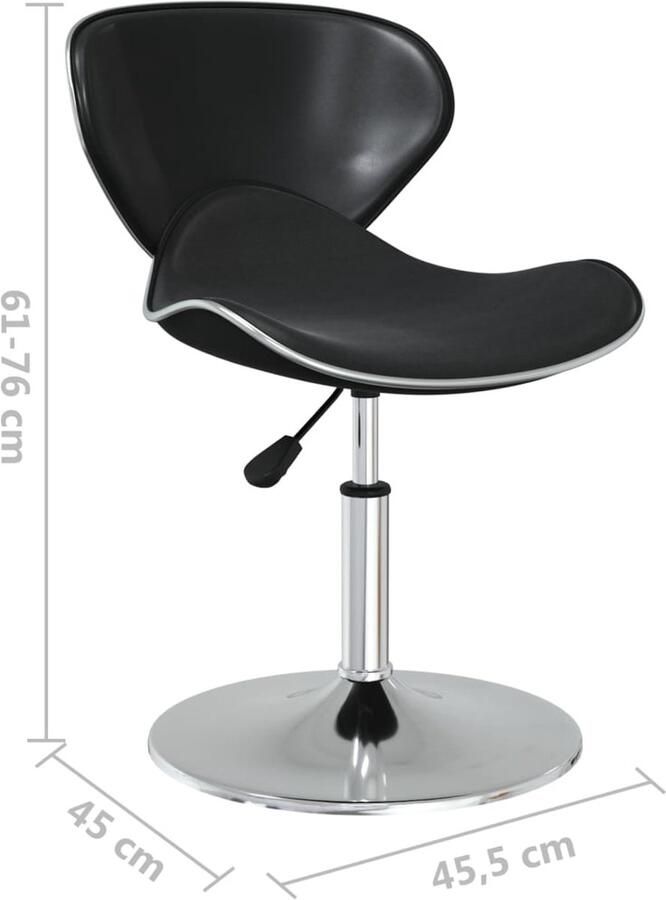 Vida XL Eetkamerstoelen 4 st kunstleer zwart SKU: V160183 - Foto 8