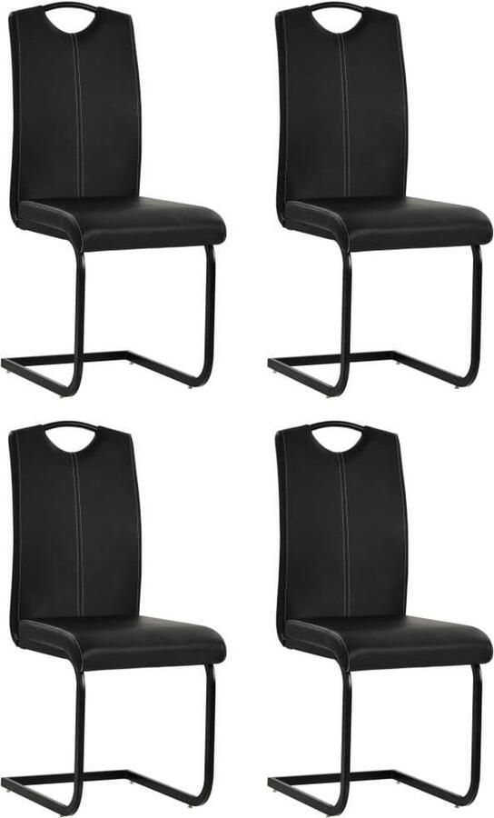 Vida XL Eetkamerstoelen 4 st kunstleer zwart SKU: V160183 - Foto 11