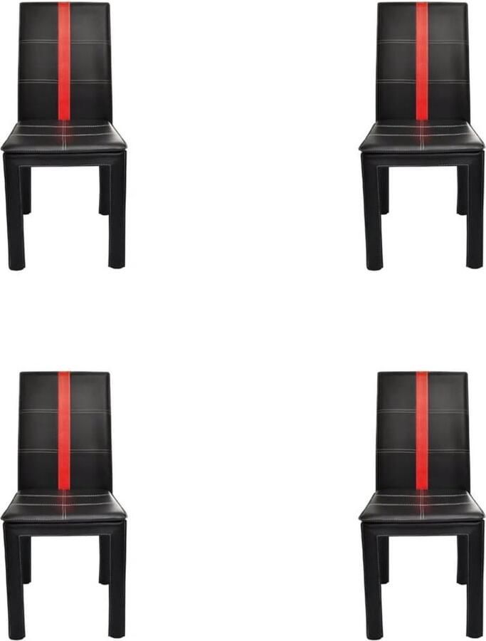 Vida XL Eetkamerstoelen 4 st kunstleer zwart SKU: V160183 - Foto 6