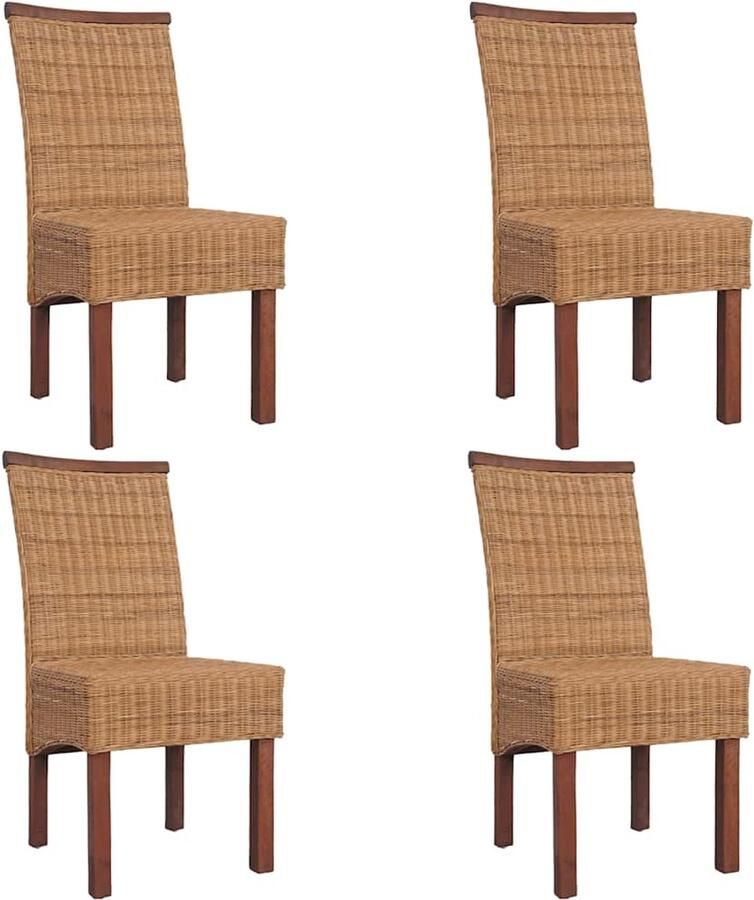 VidaXL -Eetkamerstoelen-4-st-natuurlijk-rattan-bruin