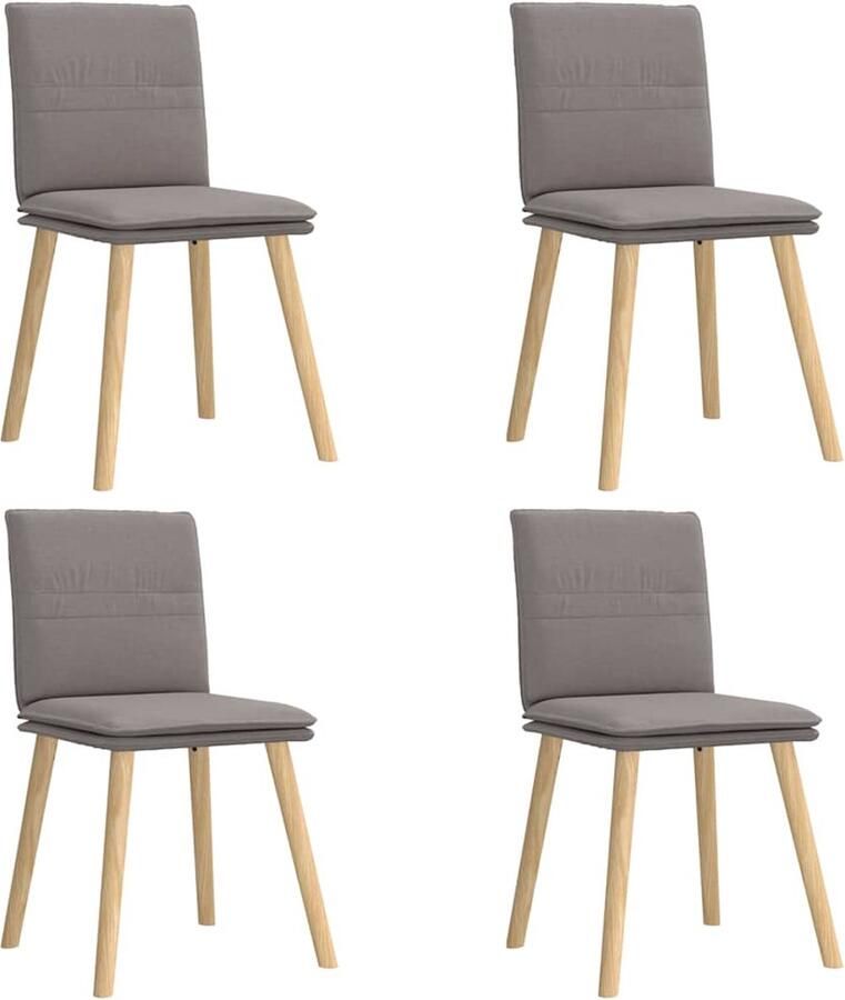 VidaXL Eetkamerstoelen 4 stuks Draaibaar Taupe Eettafelstoel Eetkamerstoel Stof Eetkamerstoel Taupe Eetkamerstoel Draaibare Eetkamerstoel