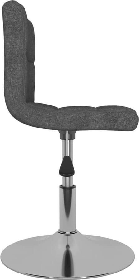 VidaXL Eetkamerstoelen 6 st draaibaar stof donkergrijs