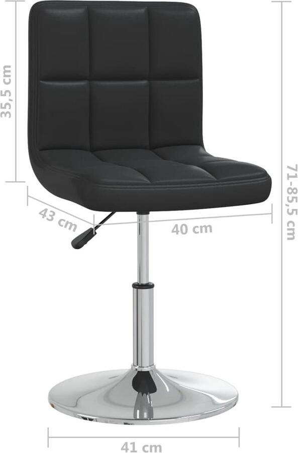 VidaXL Eetkamerstoelen 6 st kunstleer zwart