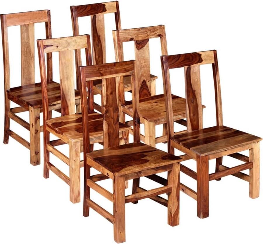 VidaXL -Eetkamerstoel-massief-sheeshamhout-6-st