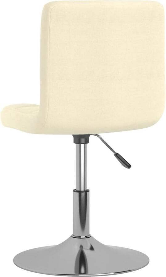 VidaXL Eetkamerstoelen 6 st draaibaar stof crèmekleurig - Foto 2