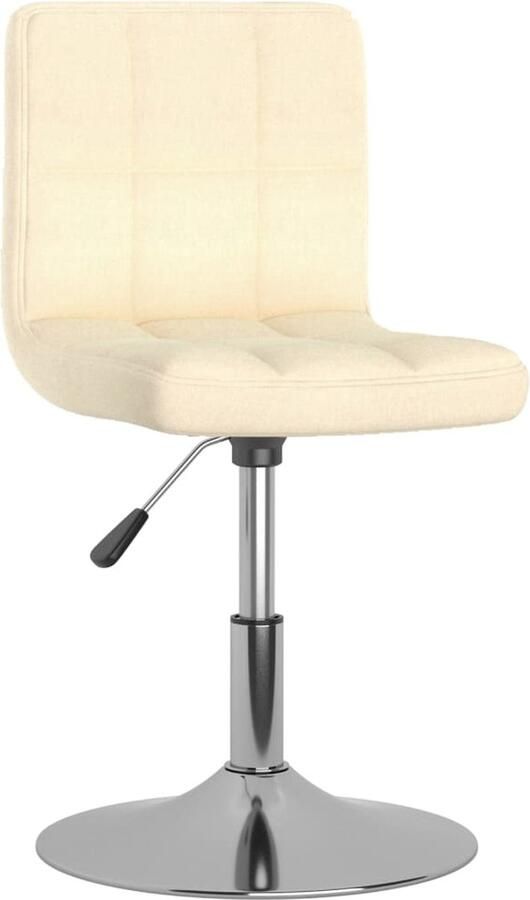 VidaXL Eetkamerstoelen 4 stuks Draaibaar Crème Draaistool Eetkamerstoel Stoffen Stoel Creme Kleur Design Meubilair Verstelbare Stoel Ergonomische Stoel Moderne Stoel Comfortabele Stoel