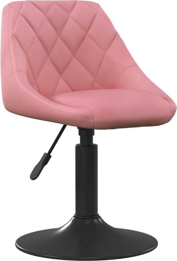 VidaXL Eetkamerstoelen 6 stuks Fluweel Roze Draaibare Eetkamerstoel Roze Velvet Stoel Moderne Eetkamerstoel Fluweel Stoel