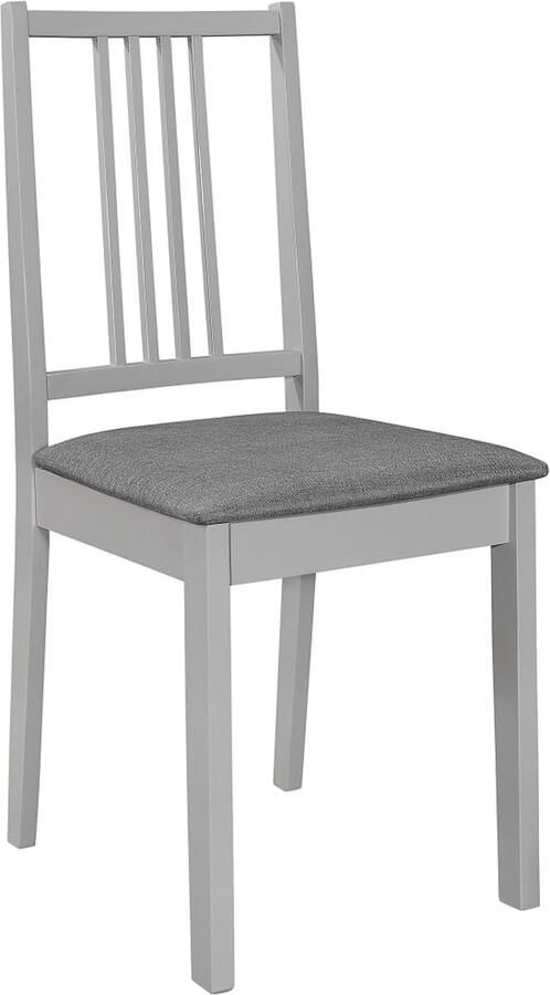 VidaXL Eetkamerstoelen 6 stuks Hout Grijs