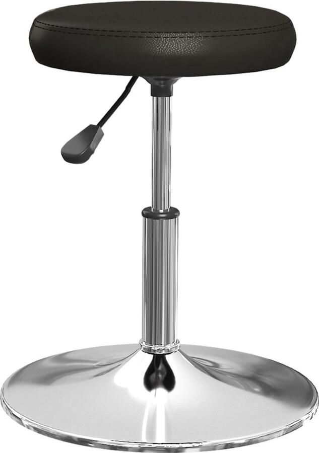 VidaXL Eetkamerstoelen 6 stuks Kunstleer Zwart Keukenstoel Eetkamerstoel Set Stoelen Kunstleder Zwarte Stoel