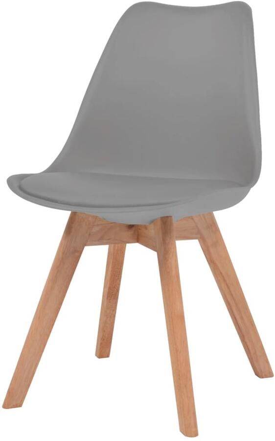 VidaXL Eetkamerstoelen 6 stuks Kunststof Grijs Eettafelstoelen Eetkamerstoelen Salontafels Meubilair Huishoudelijk Benodigdheden Kunststoffen Stoelen Grijze Stoelen Comfortabele Stoelen Stijlvolle Stoelen Set Van Zes Stoelen - Foto 2