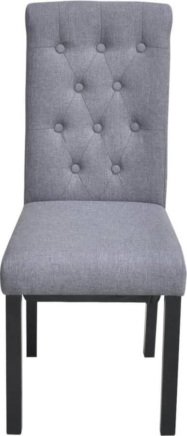 VidaXL Eetkamerstoelen 6 stuks Stof Lichtgrijs Eetkamerstoelen Set Van 6 Grijze Eetkamerstoelen Moderne Eetkamerstoelen Ergonomische Eetkamerstoelen Comfort Eetkamerstoelen Stijlvolle Eetkamerstoelen