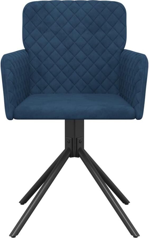VidaXL -Eetkamerstoelen-draaibaar-2-st-fluweel-blauw - Foto 11
