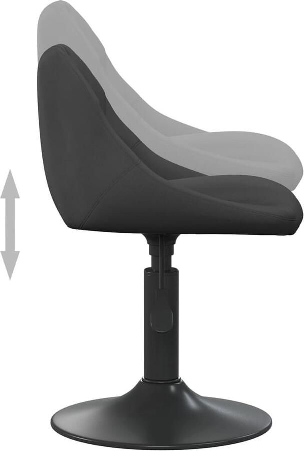 VidaXL -Eetkamerstoelen-draaibaar-4-st-fluweel-zwart