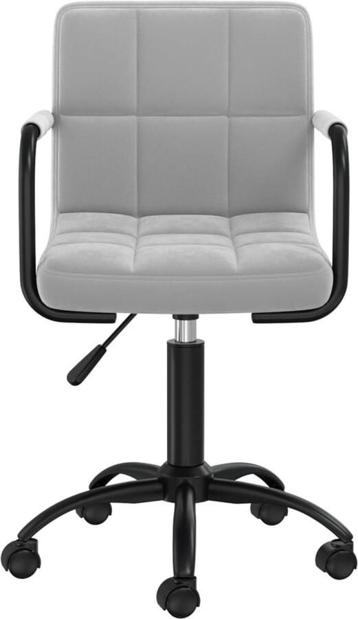 VidaXL -Eetkamerstoelen-draaibaar-6-st-fluweel-lichtgrijs - Foto 6