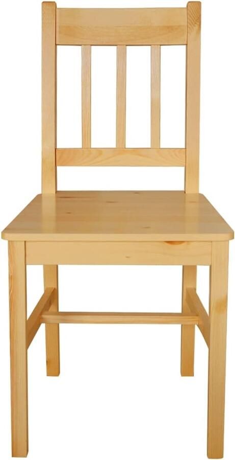 VidaXL Eetkamerstoelen Set van 4 Grenenhout Naturel Houten Eetkamerstoelen Set Granenhout Meubels Ergonomische Stoel Beige Stoel