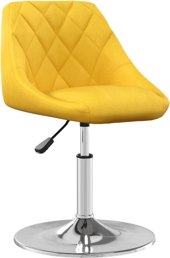 VidaXL Eetkamerstoelen Set van 6 Fluweel Mosterdgeel