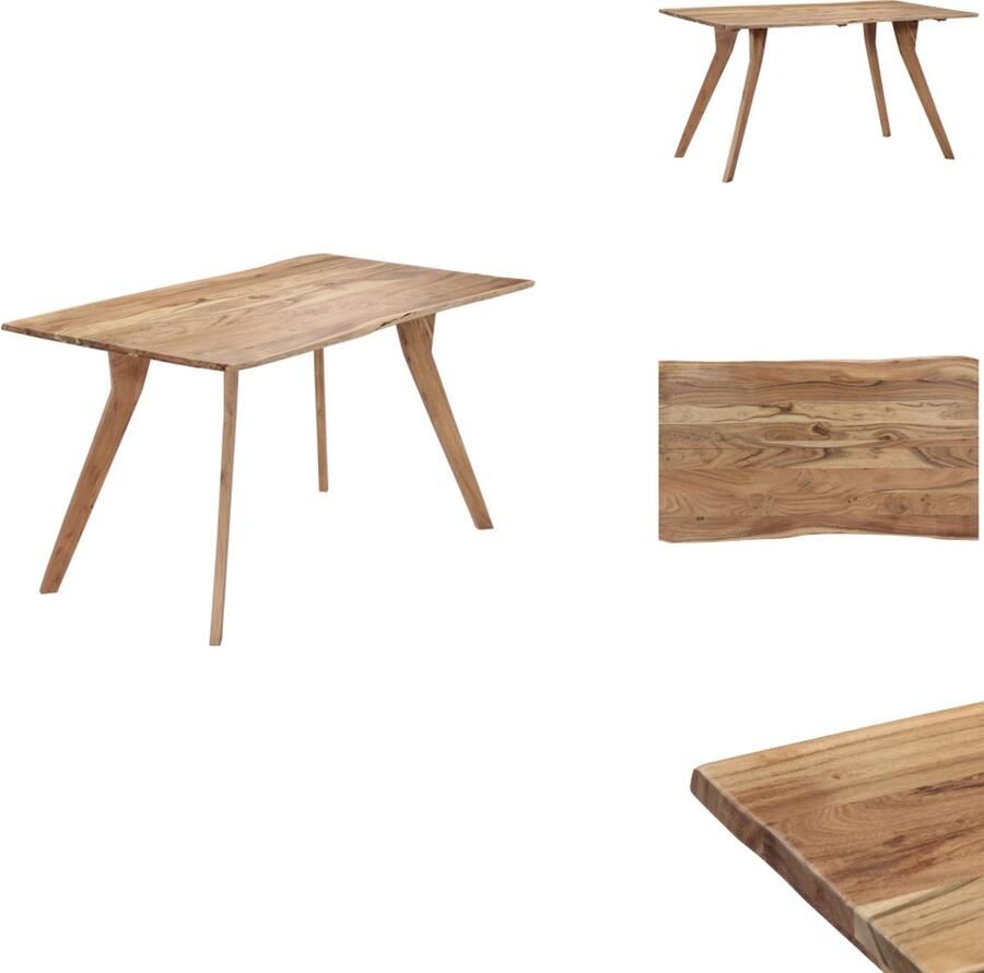 VidaXL Eetkamertafel Eetkamertafels Eettafel Eettafels Eettafel 140x80x76 cm massief acaciahout