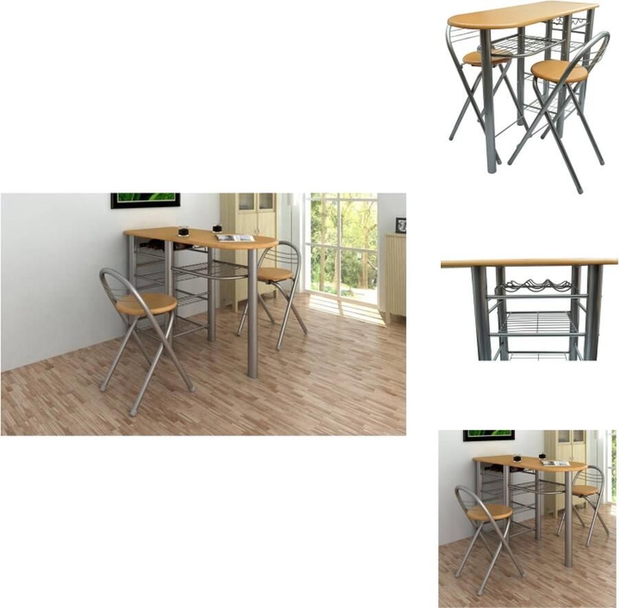 VidaXL Eetkamertafel En Eetkamerstoel Eetkamertafels En Eetkamerstoelen Houten Eetset Houten Eetsets Barset hout