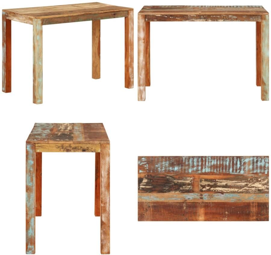 VidaXL Eettafel 110x55x76 cm gerecycled massief mangohout Eettafel Eettafels Eet Tafel Keukentafel