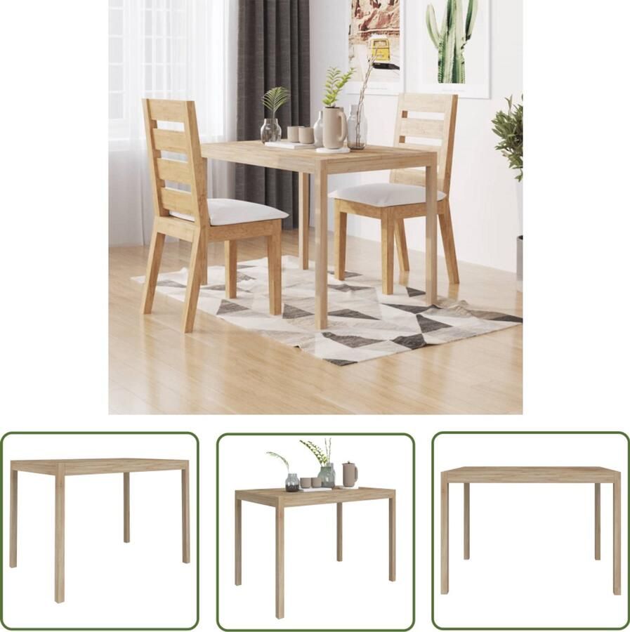 VidaXL Eettafel 110x70x75 cm Massief Acaciahout Tuintafel Acacia Tafels Eetkamerstoel Buiten Meubilair Terrasmeubelen Tuinbank Eetgedeelte Buitendining Patio Furniture Garden Dining