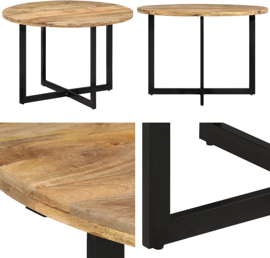 VidaXL Eettafel 110x75 cm massief mangohout Eettafel Eettafels Massief Houten Eettafel Eetkamertafel