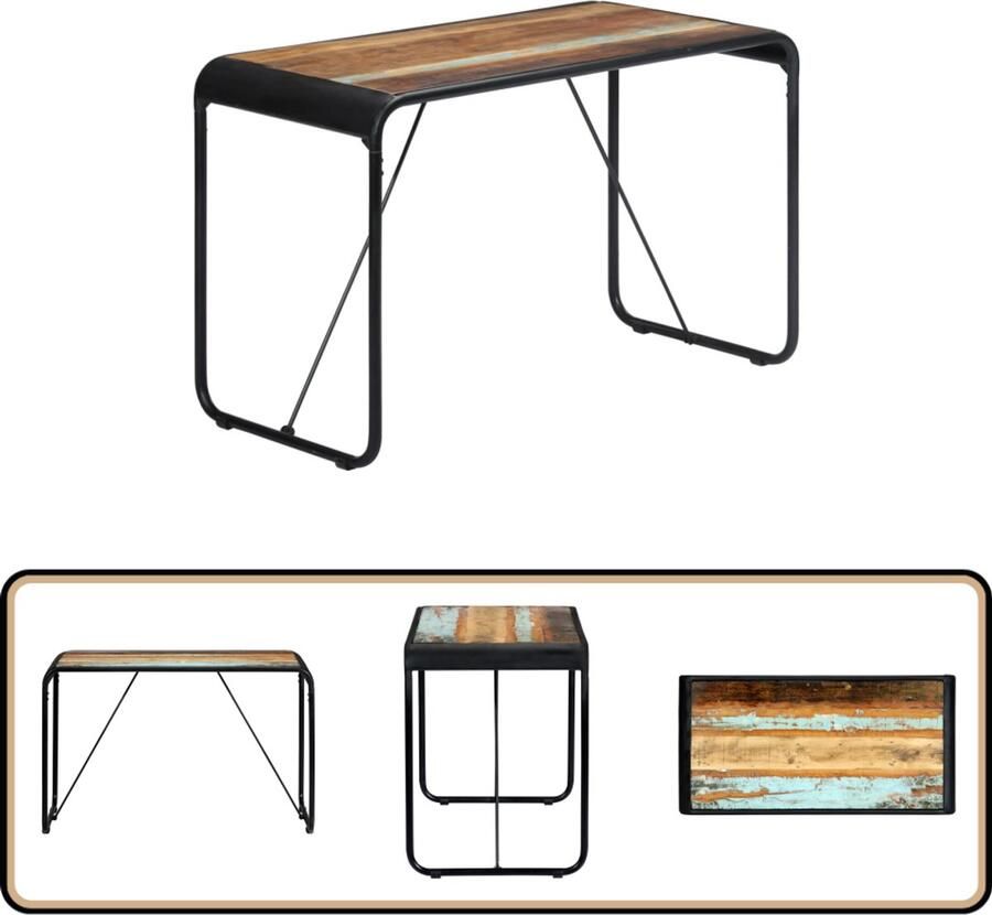 VidaXL -Eettafel-118x60x76-cm-massief-gerecycled-hout