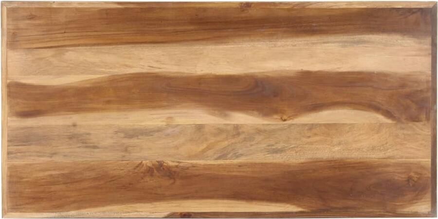 VidaXL Eettafel 120x60x75 cm Massief Hout Honingkleur Eettafel Industrieel Houten Eettafel Acacia Eettafel Rubberwood Eettafel Met Honingkleurige Afwerking Vintage Eettafel Design Eettafel Salontafel Eetkamertafel - Foto 2