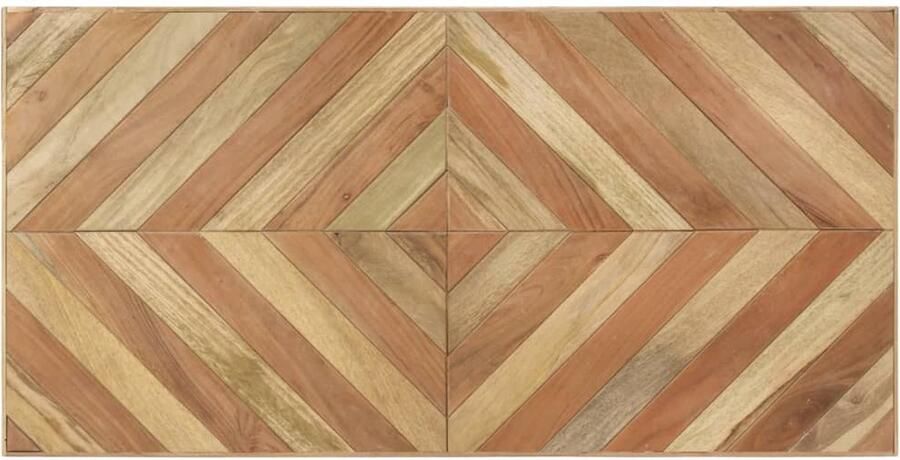 VidaXL Eettafel 120x60x76 cm Acaciahout Mangohout Industriële Eettafel Eethoek Tafel Houten Eettafel Salontafel Acacia Tafellaag Mangoholzenteafel - Foto 2