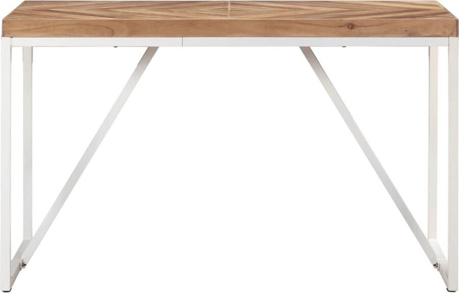 VidaXL Eettafel 120x60x76 cm Acaciahout Mangohout Industriële Eettafel Eethoek Tafel Houten Eettafel Salontafel Acacia Tafellaag Mangoholzenteafel