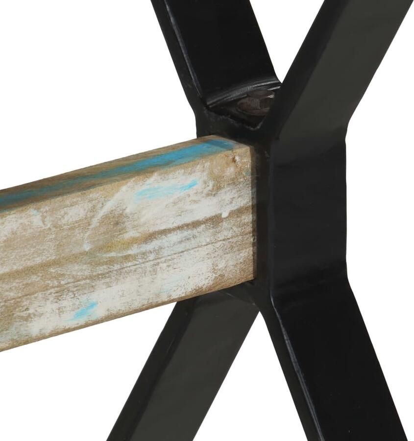 VidaXL Eettafel 120x60x76 cm Gerecycled Hout Industriele Eettafel Industrieel Vintage Eettafel Herbruikt Hout Recycled Wood Furniture Salontafel Eetkamertafel - Foto 2