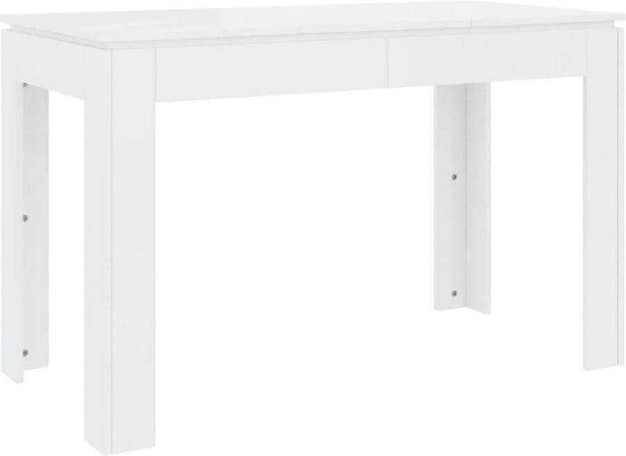 VidaXL Eettafel 120x60x76 cm Hoogglans Wit Eetkamertafel Eettafel Salontafel Houten Tafel Witte Tafel Moderne Tafel Kleine Eettafel Compacte Eettafel Design Tafel