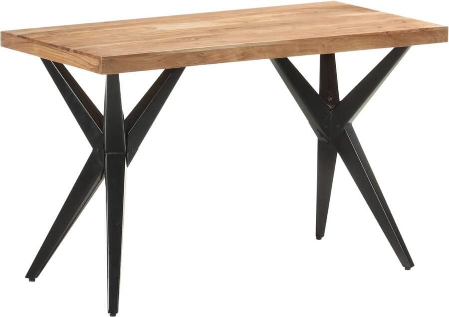 VidaXL Eettafel 120x60x76 cm massief acaciahout - Foto 2