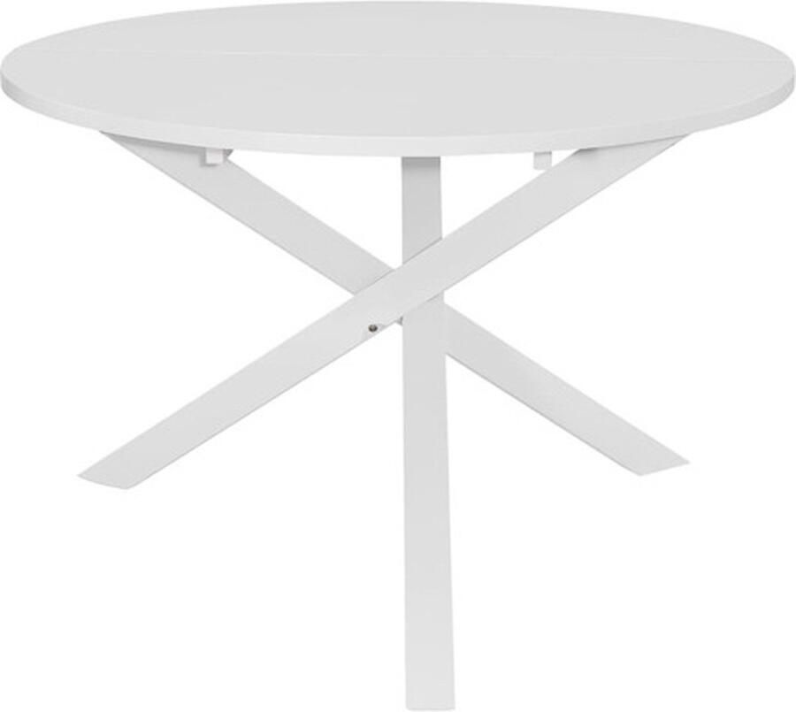 VidaXL Eettafel 120x75 cm Wit MDF Massief Hout Ronde Eettafel Wit Houten Eettafel Mdf Eettafel Salontafel Diningtable Eetkamertafel Eettafel - Foto 2