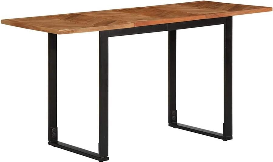 VidaXL Eettafel 140x70x75 cm massief acaciahout