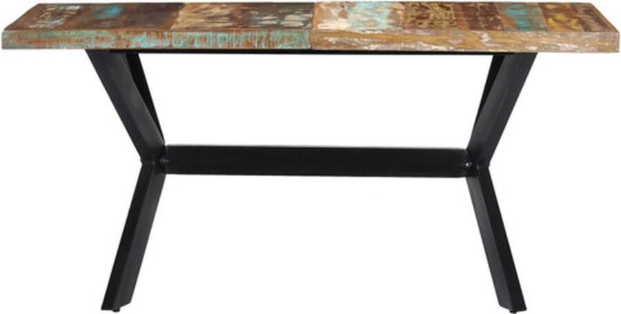 Vida XL vidaXL Eettafel 140x70x75 cm massief gerecycled hout-VXL-247439 - Foto 4