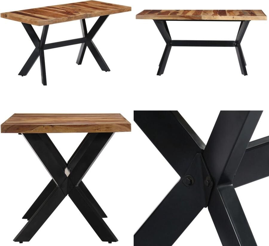 VidaXL Eettafel 140x70x75 cm massief sheeshamhout Eettafel Eettafels Eetkamertafel Eetkamertafels