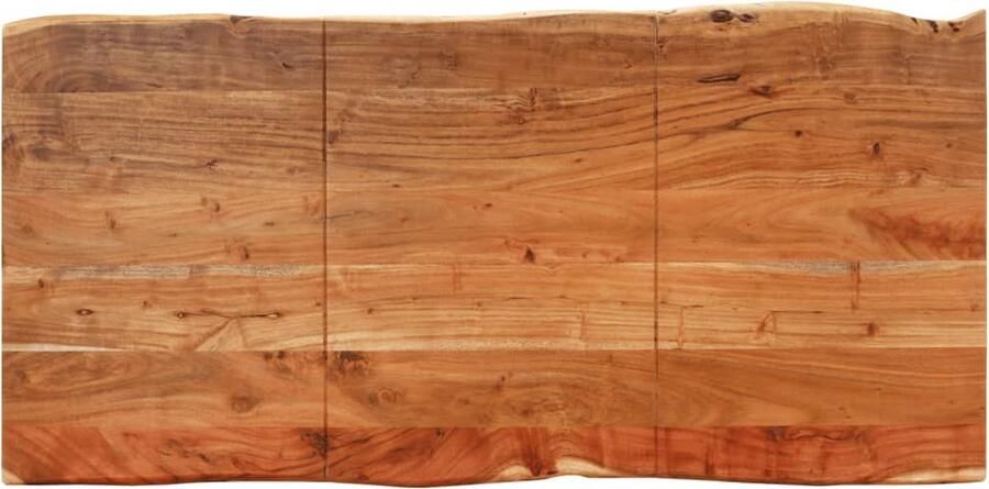 VidaXL Eettafel 140x70x76 cm Acaciahout Zwart Eetkamertafel Industrieel Acacia Houten Tafel Industriele Meubelen Salontafel Zwarte Metalen Poten Vintage Tafel - Foto 3